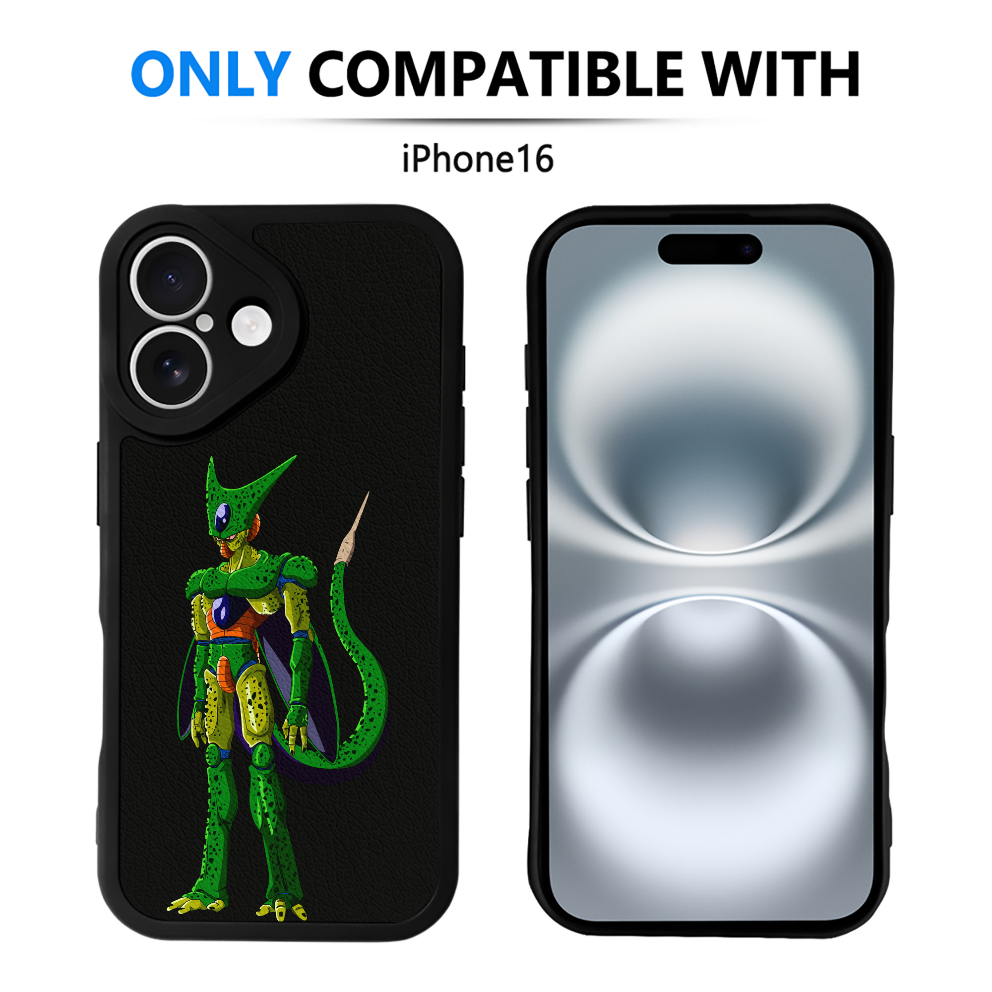 （画像用） ドラゴンボール セル DRAGON BALL Cell 【iPhone 16シリーズ対応】シリコンスマホケース（レザー調） 材質：シリコン